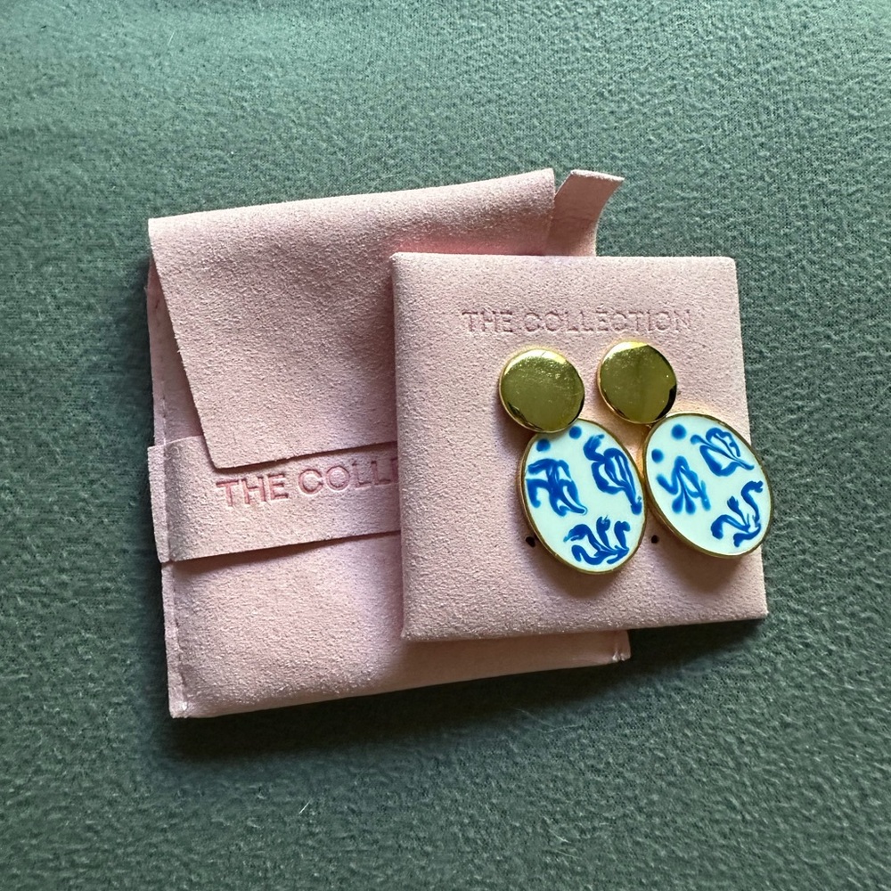 The Collection Melinda Hand Painted Vintage Earrings